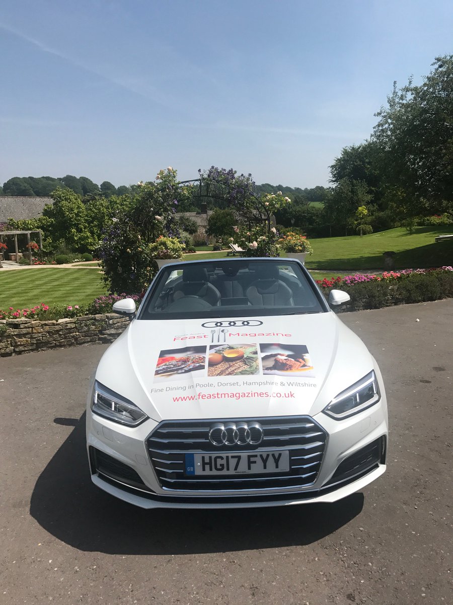 feastmagazines's tweet photo. The #Feast new #A5 #cabriolet from @poole_audi looking rather stupendous outside @Summer_Lodge this week - fancy a test drive? 01202 775050 https://t.co/yb5PmQQKr1