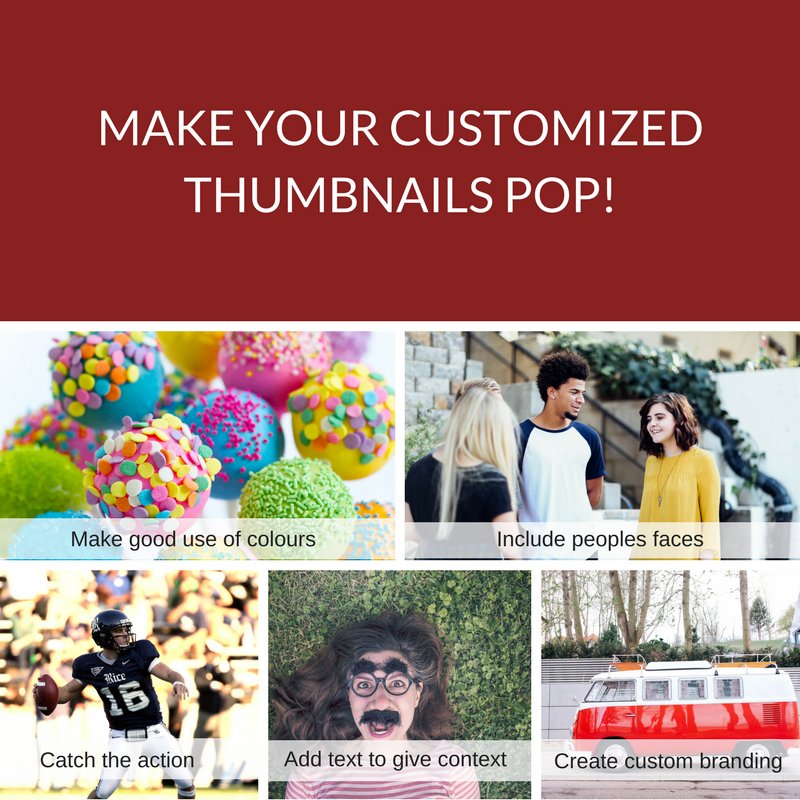 Make a great first impact. Try custom thumbnails to attratct your audience for your videos. #customthumbnails #videoadvertising