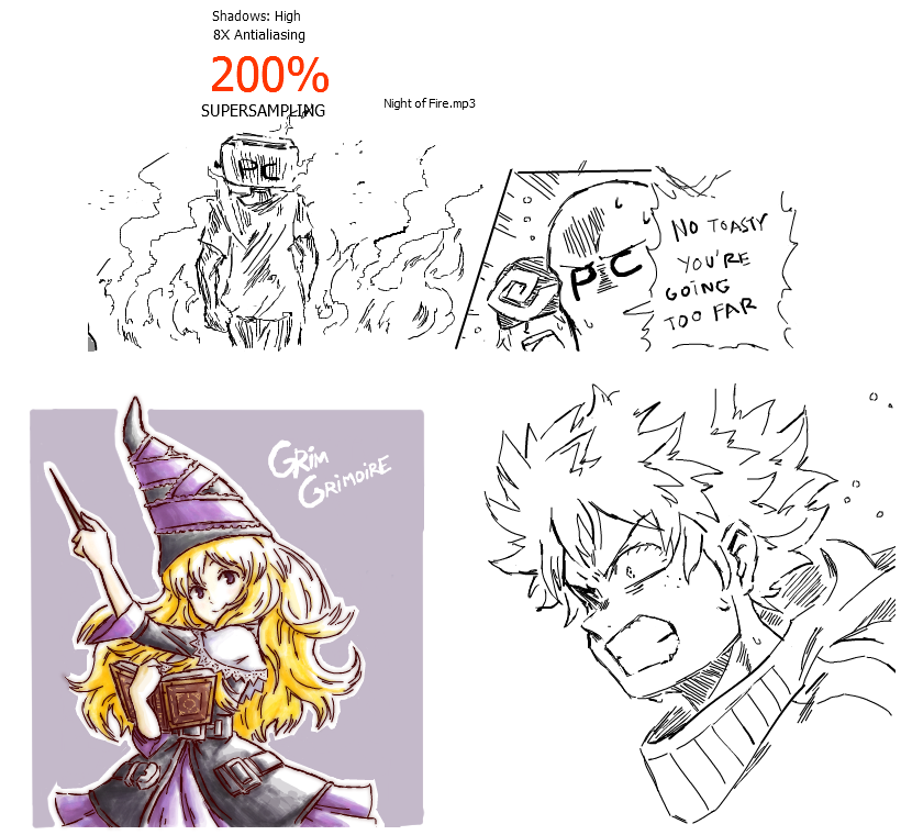 Some late night doodles. 