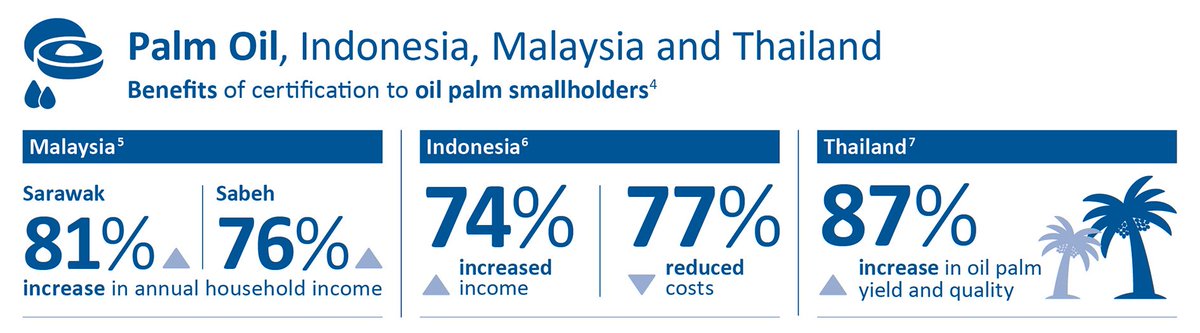 ISEALalliance's tweet photo. #Certified #palmoil smallholders saw an 87% increase in #productivity https://t.co/Lr2mpCavQk #isealimpacts @RSPOtweets https://t.co/2qwqyxmmFR