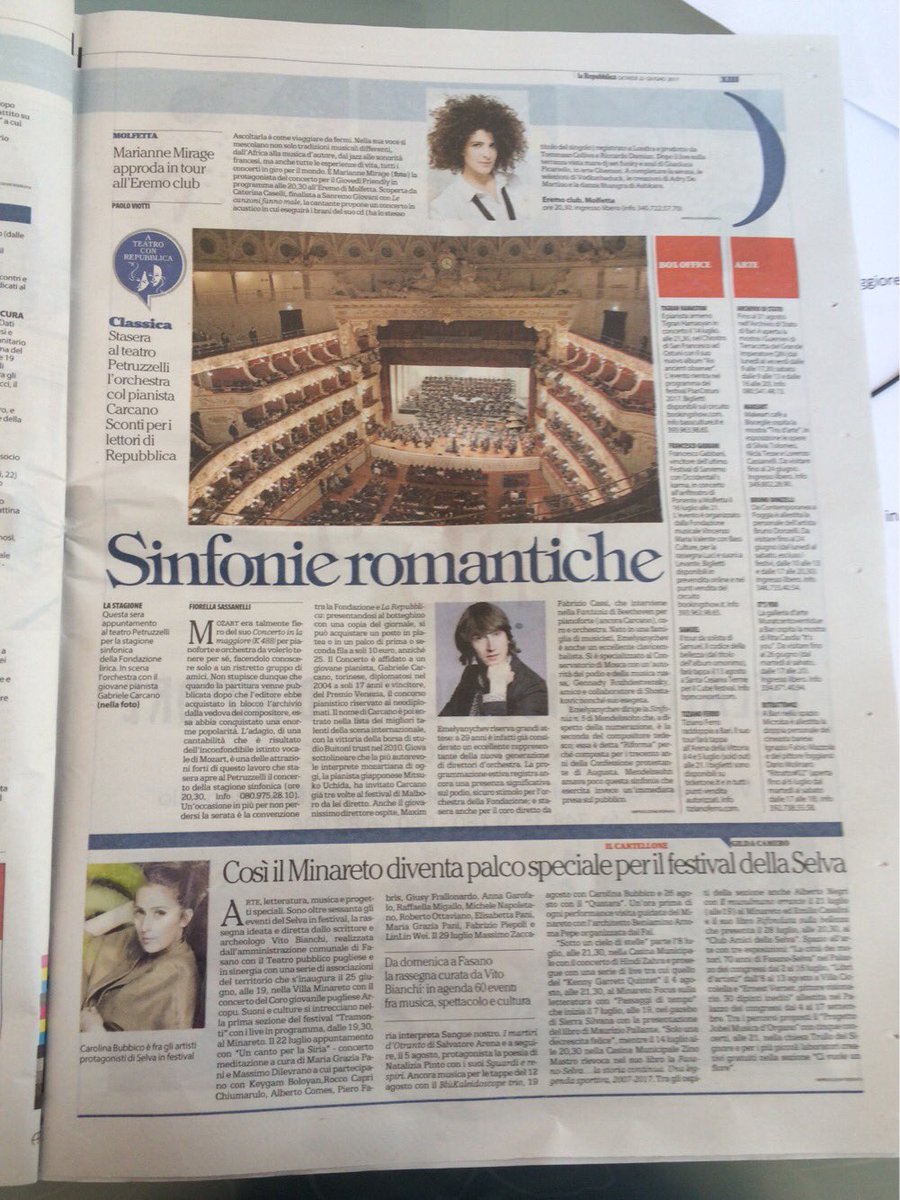 Questa sera vieni con <a href="/rep_bari/">Repubblica Bari</a> al #TeatroPetruzzelli a un prezzo speciale!