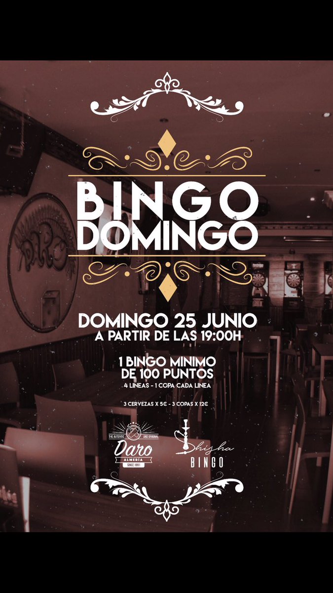 Esta semana pasamos el bingo para el Domingo, a las 19:00 no te lo pierdas!!!