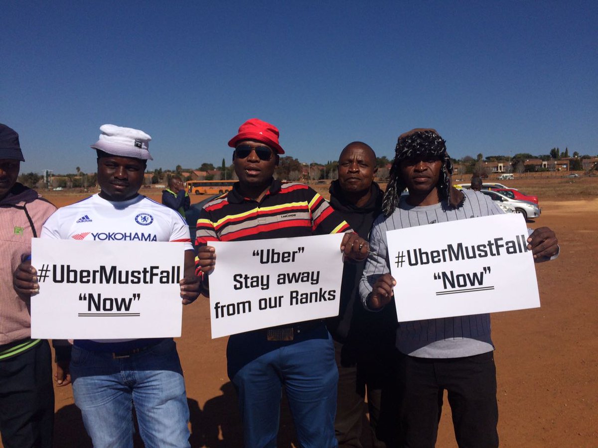 NgubaneSbo's tweet photo. In PTA where Meter Taxi Drivers are gathered 4 their #ubermustfall strike. It's peaceful so far,drivers maintain they just want to be heard https://t.co/jfuN9Dj1mo