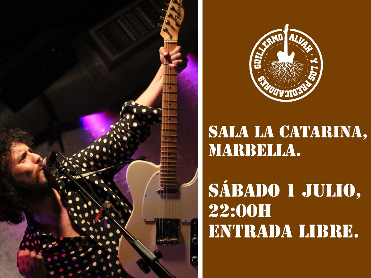 El próximo sábado 1 de julio nos vemos en <a href="/LaCatarinaCraft/">La Catarina</a> #Marbella Entrada gratuita y a partir de las 22.00. #RockAndRoll