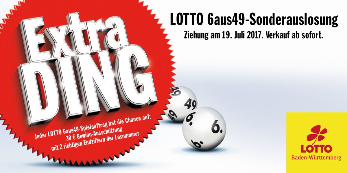 lottobw's tweet photo. #Lotto-Sonderauslosung #ExtraDING in #BadenWürttemberg: 60.000 Quicktipp-Pakete mit garantiertem Gewinn🎉 #LottoBW #Lottoglueck https://t.co/QtVvfHUzAJ
