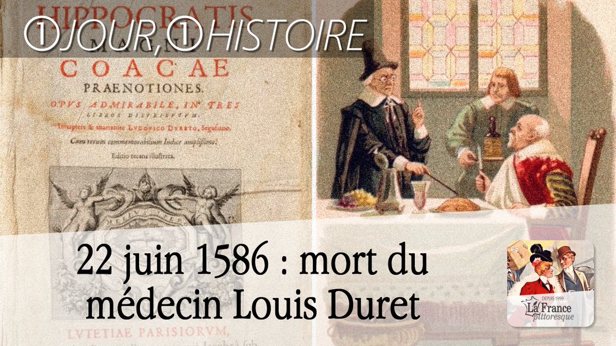 FrPittoresque's tweet image. #22Juin 1586 : mort du #médecin Louis #Duret, l’#Hippocrate de France » ► bit.ly/Louis-Duret #HenriIII #Médecine #Santé #Biographie