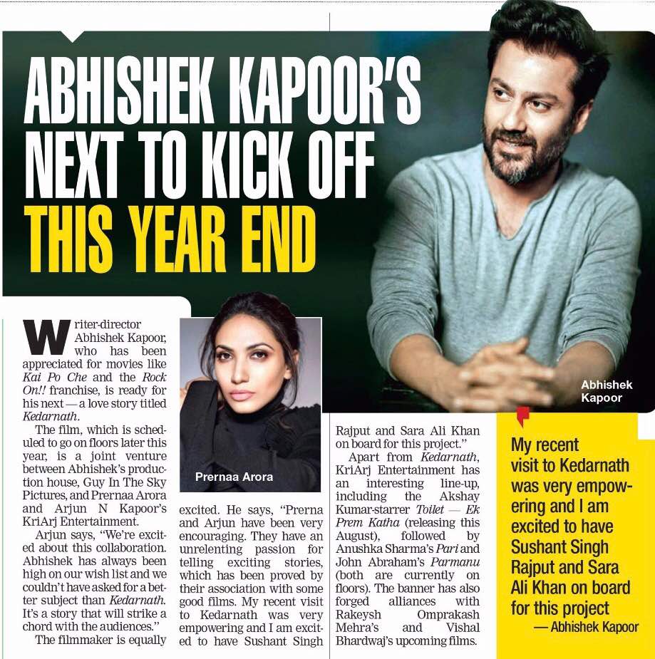 CineEverydayIn's tweet photo. KriArj &amp; ABHISHEK KAPOOR’S NEXT TO KICK OFF THIS YEAR END https://t.co/oAPT4JYMLK  @Abhishekapoor @kriarj https://t.co/VRheRtjyPF