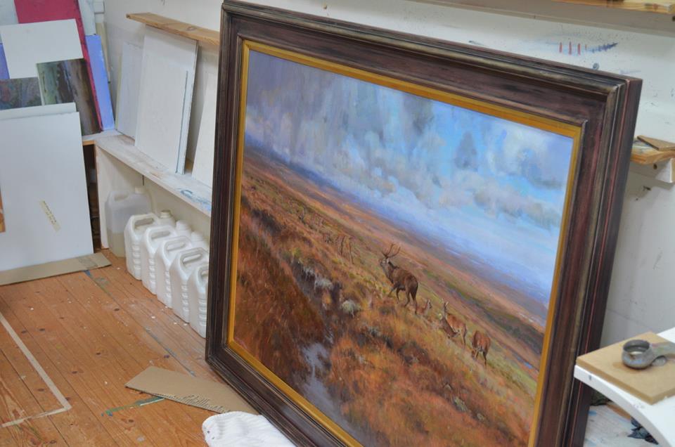 Red Deer, Sutherland #RedDeer #fineart #sportingart #painting #oilpainting #deer #contemporaryart #art #Studio #artist