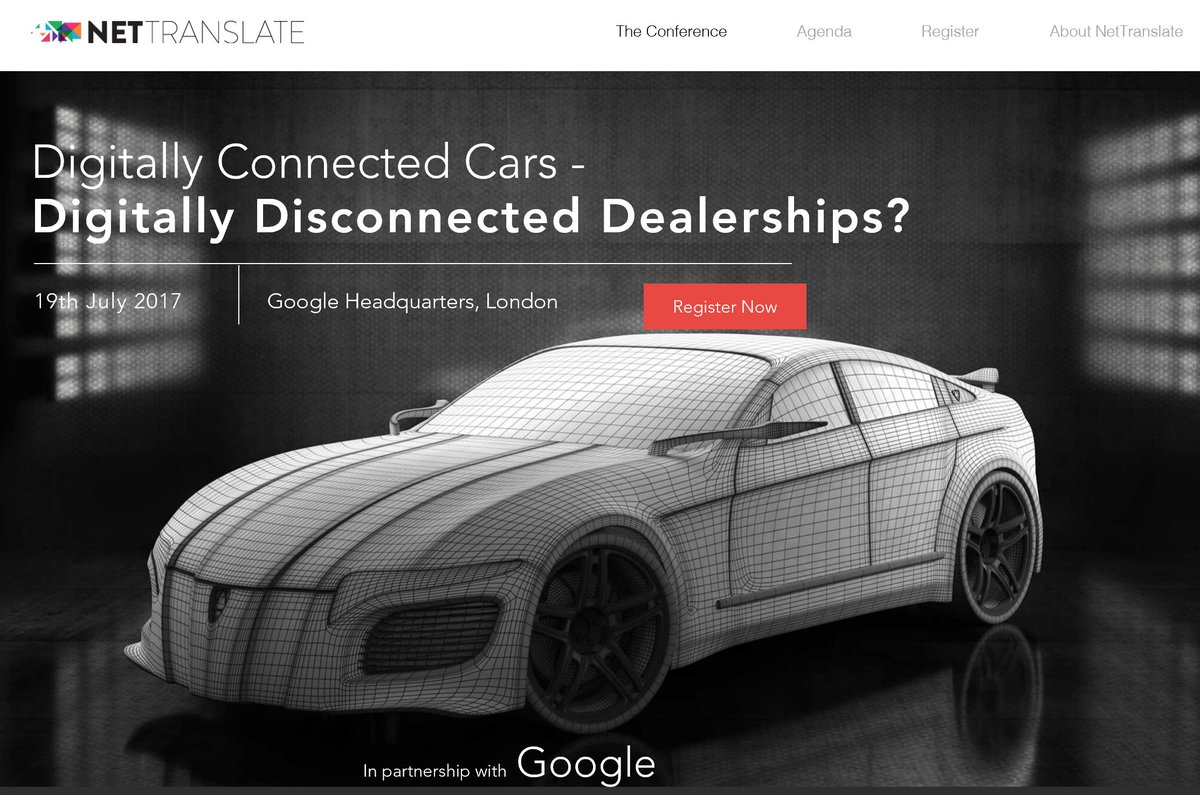 Chris_Gabriel1's tweet photo. Connected Cars, Disconnected Car Dealerships? https://t.co/J4HNcBcxKo  Jul 19, 2017 at 9:00am - 1:00pm BST @GoogleUK HQ with @nettranslateUK https://t.co/vVl5R3dV6B