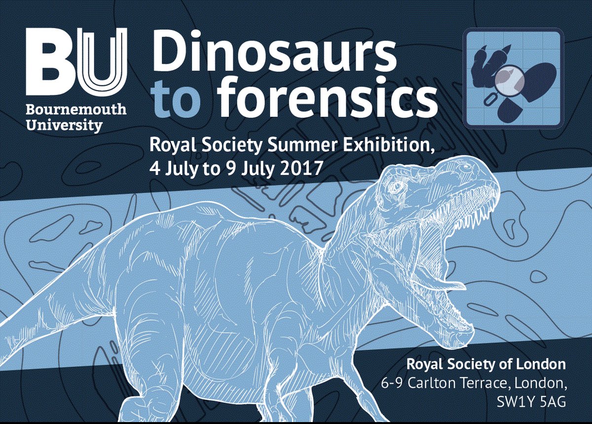 Join us for the #free #summerscience exhibtion: 4th - 9th July! Come and get your very own #dinoselfie, forensic footprint and much more..