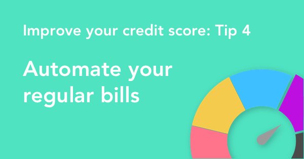 Another day another credit score tip. Tip 4: automate your regular bills to ensure you don't miss a payment blog.pariti.com/post/161742629… #fintech