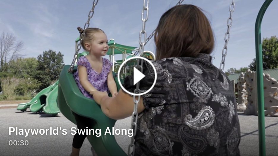 In a child's eyes, Swing Along is magic! This multigenerational swing puts everyone on the same level. #Playworld ow.ly/2N5l30cMTes
