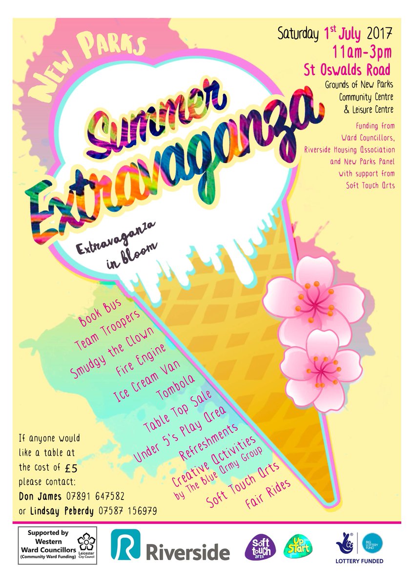 Work with young people in Leicester? The New Parks Extravaganza is back on Saturday 1 July with activities for children of all ages! 🎡🎠🎉