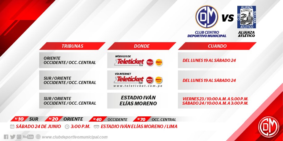 CCDMunicipal's tweet photo. #TorneoApertura
#Fecha6
#CDMvsAAS
#PuntosDeVenta
¡Les recordamos donde comprar las entradas para el partido de este sábado!
#EchaMuni https://t.co/gfxmXskx7c