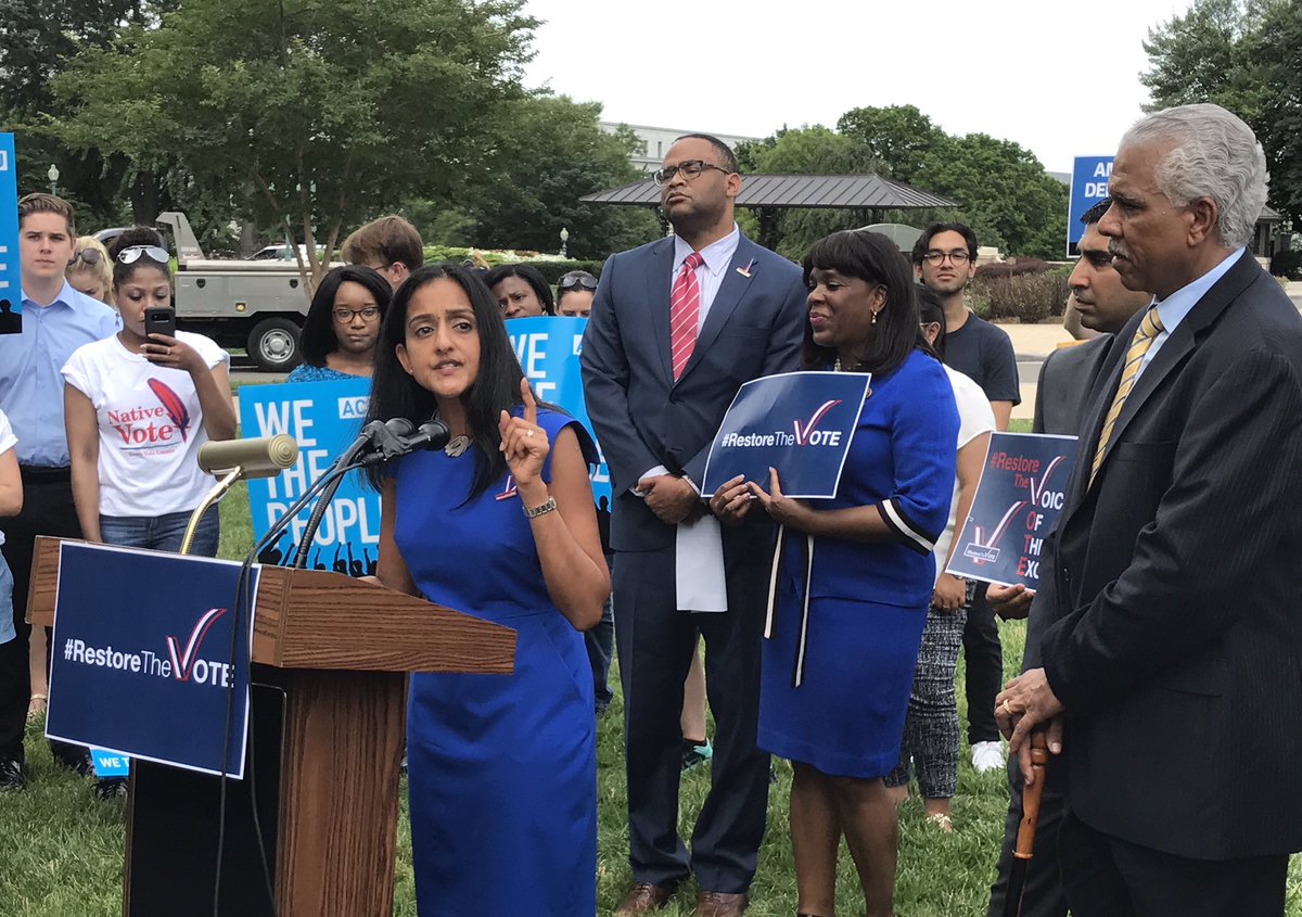 .<a href="/vanitaguptaCR/">Vanita Gupta</a>: We can't rely on this Justice Dept. to protect the right to vote. That is NOT okay. #RestoreTheVOTE #RestoreTheVRA
