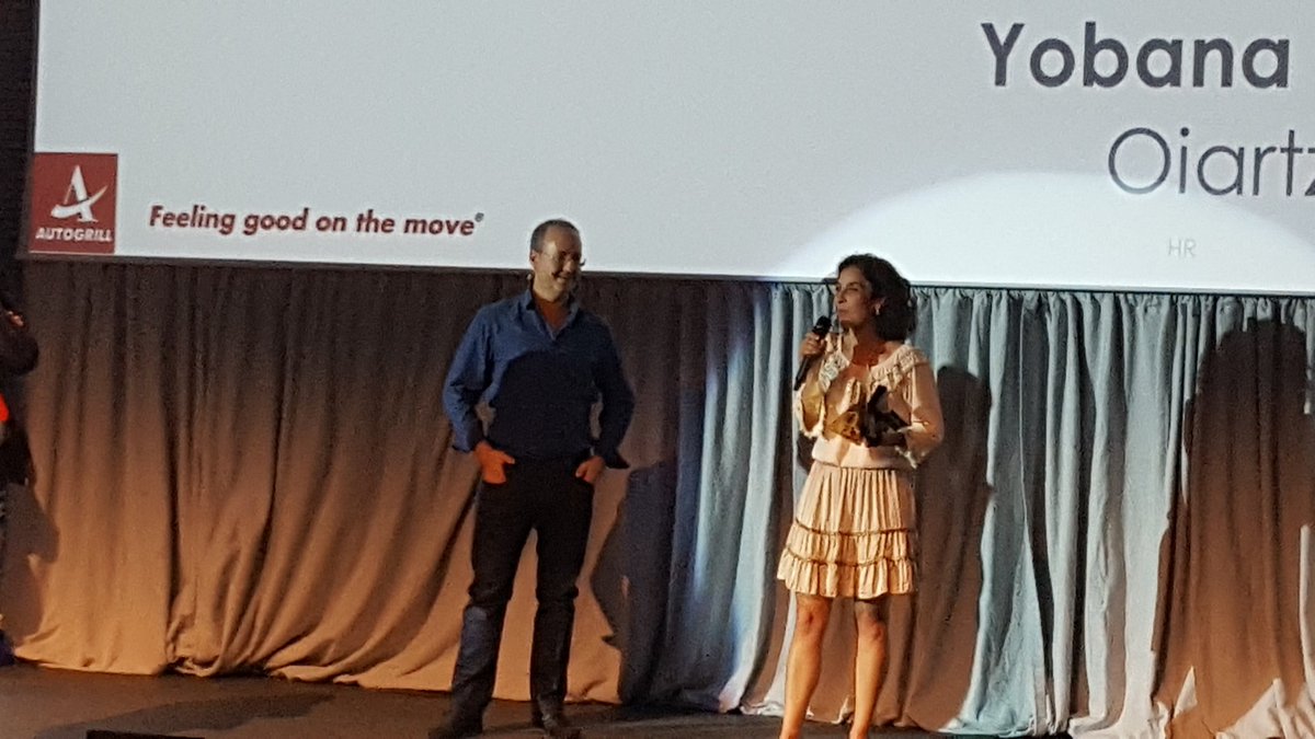 AutogrillIberia's tweet photo. Yobana de #Oiartzun ganadora del premio Valores #SerAbierto #Autogrill17 https://t.co/iB6cDqlDAh