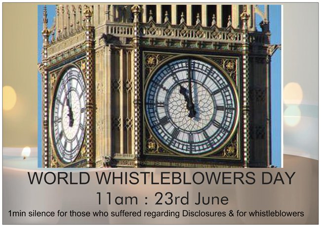 WWBD2015's tweet photo. #courageousconversations #whistleblower #whistleblowers #WBsintune #leadership
World Whistleblowers Day 23rd June 2017
join the conversation https://t.co/Whdw3BHnhR