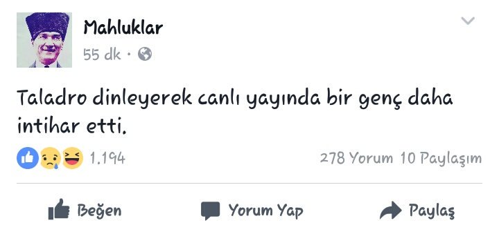 Bu Sene Taladro azrailden daha fazla can aldi aq.