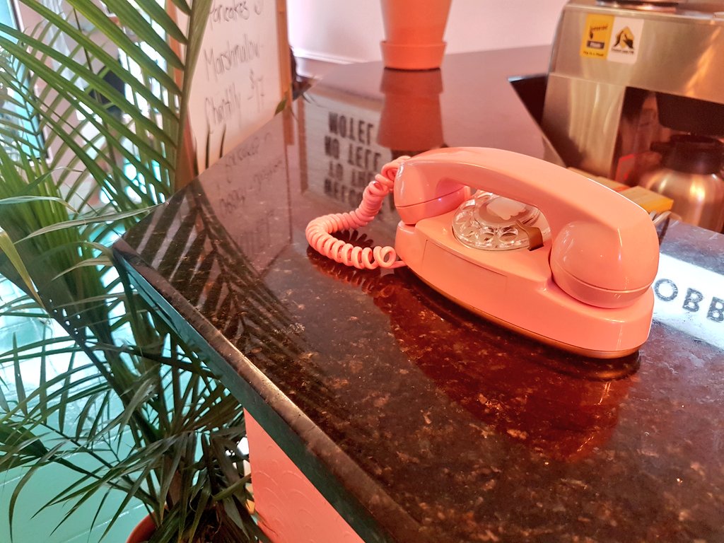 ihearthamilton's tweet photo. Rainy outside, tropical and whimsical inside @motelhamilton on Barton St 🌴 https://t.co/6brQ47GD2h