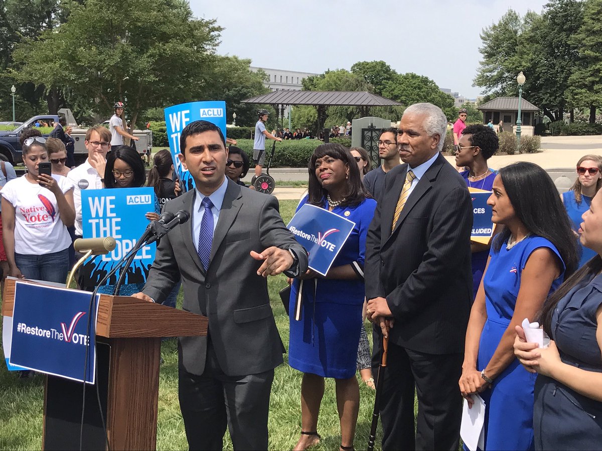 Thank you, <a href="/ACLU/">ACLU</a>, for everything you've done, and continue to do, to protect the sacred right to vote. #RestoreTheVOTE #RestoreTheVRA