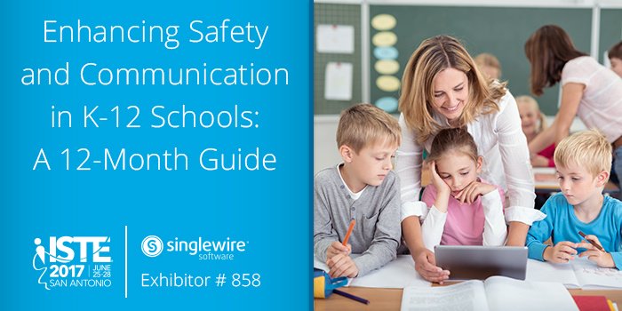 singlewire's tweet photo. From @techlearning: Singlewire Software Releases #K12 Safety E-Book at #ISTE17: https://t.co/8uhVZFmDfH #edtech https://t.co/WGFHtW0nF0