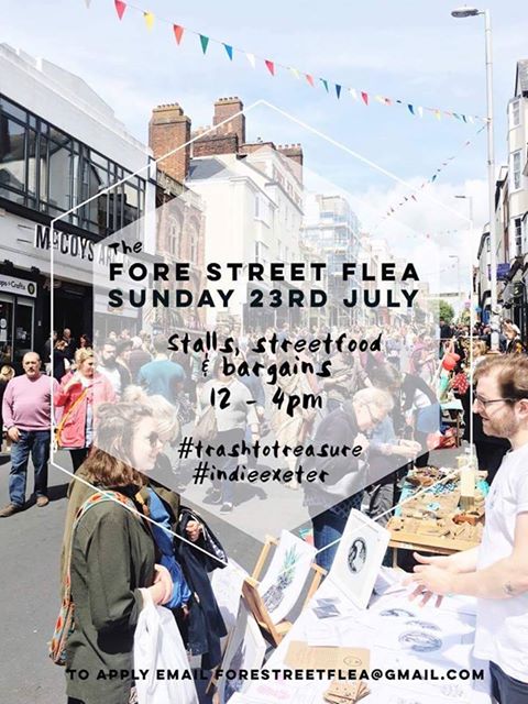 tweetinexeter's tweet photo. Its back for summer! The next #ForeStreetFlea #inExeter will take place on Sunday 23rd July #indiesinexeter #exploreinexeter #summerfun https://t.co/5wIVq7e8UC