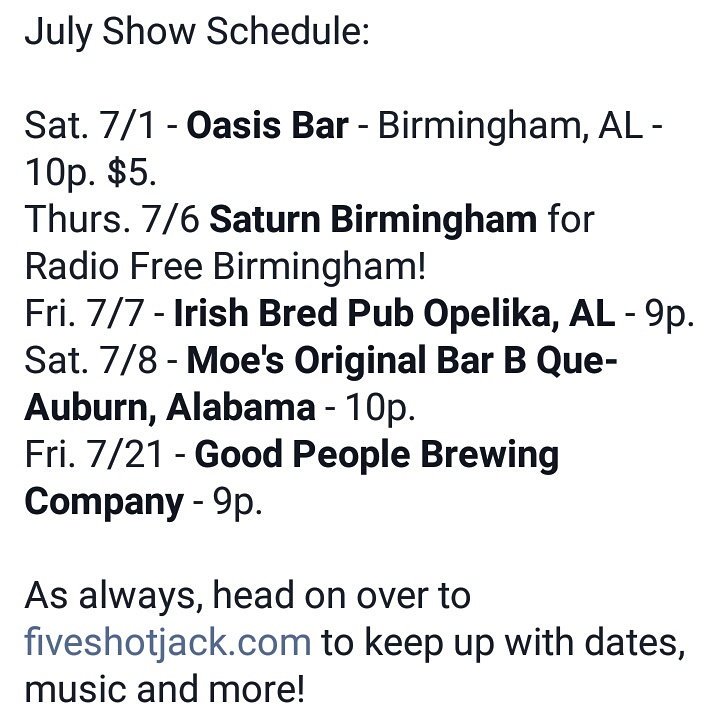 fiveshotjack's tweet photo. @OASISBARBHAM @SaturnBham @GPBrewing #madeinbham #musicbham @BhamHappenins @BirminghamRocks #alabamamusicscene  #altcountry #fiveshotjack https://t.co/V4rQ6u2JC5