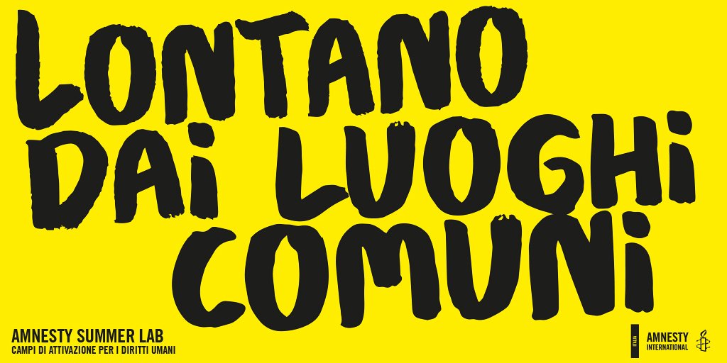 amnestyitalia's tweet photo. Non sapete ancora cosa fare quest'estate? Venite ai nostri campi! Se vi iscrivete in 2 pagate meno https://t.co/HlahBV7rz6 #AmnestySummerLab https://t.co/XJiCmEvJLO