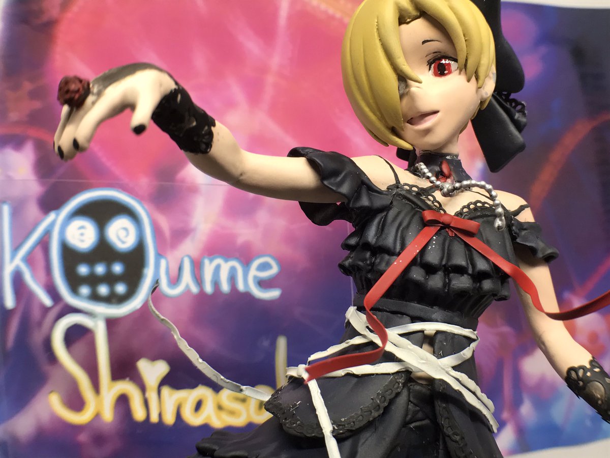 まさむね ヨモスガラ パーティー 白坂小梅 完成ー 川ヮo ガチャで引けなかったので代わりにフィギュア自作しました W 来年こそはお迎えしたい デレステ 白坂小梅