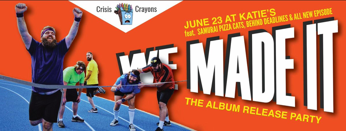 CrisisCrayons's tweet photo. Album release show tomorrow @ Katie's of Smithtown w/ @AllNewEpisode, @behinddeadlines, &amp; @SamPizzaCats! 7:30, $10, 21+, 1st 15 get FREE CD https://t.co/EdglpI8J6U