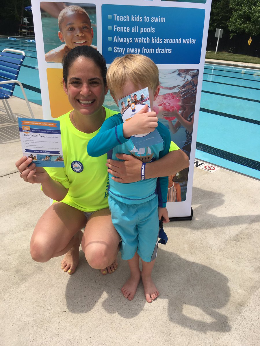 poolsafely's tweet image. Olympian Maddy Crippen &amp;amp; her son took the #PoolSafely Pledge before kicking off today's #WLSL. You can take it too! Poolsafely.gov/pledge