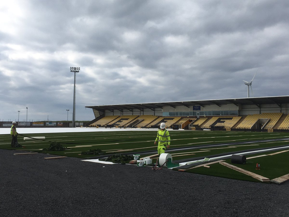 Works progressing at Bayview Stadium