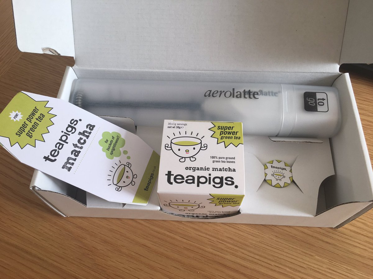 RachealLeonard's tweet photo. #brandgeek loving the branding and packing on my @teapigs delivery #matchagoodness https://t.co/undNfoMMlL