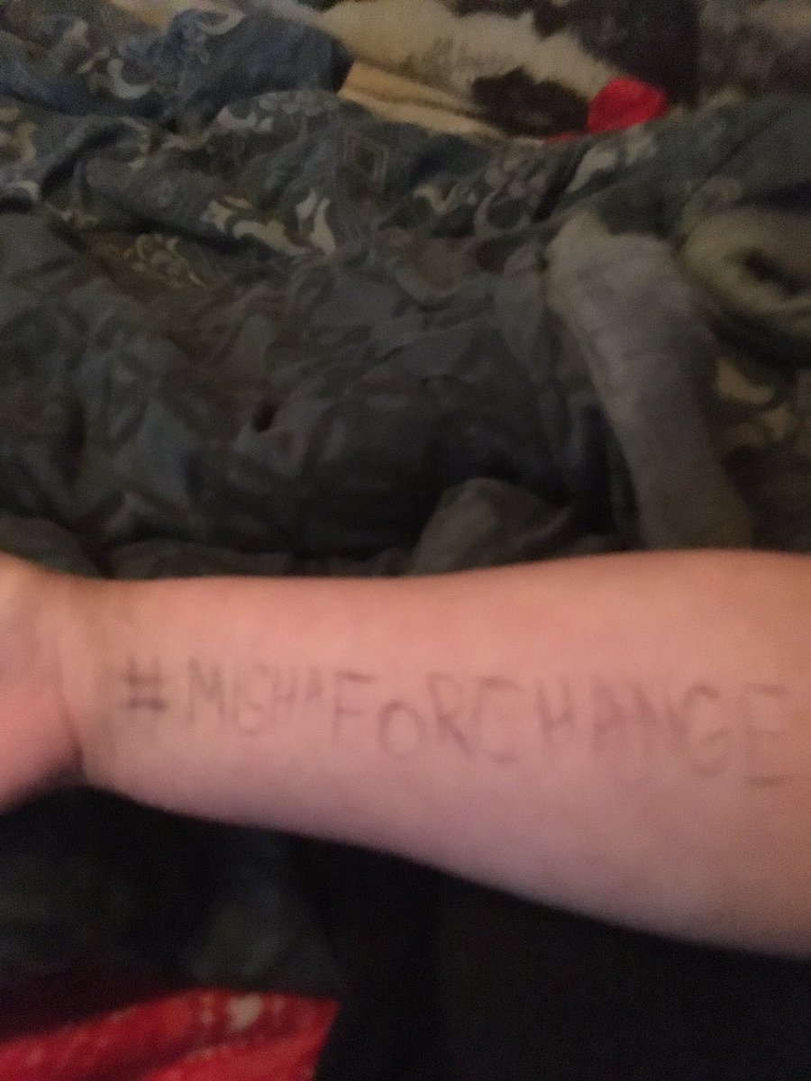 PatrickStump125's tweet photo. Just did a #MishaForChange on my arm, even though it's a lil late @mishacollins https://t.co/gfAxpIk6n6