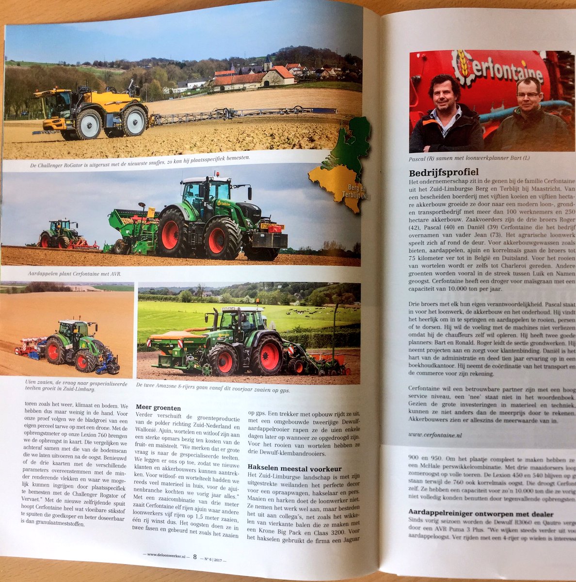 StaadGroep's tweet image. In de @deloonwerker juni editie ook een mooi interview van #Cerfontaine uit Berg en Terblijt. Heel mooi en super actief familiebedrijf