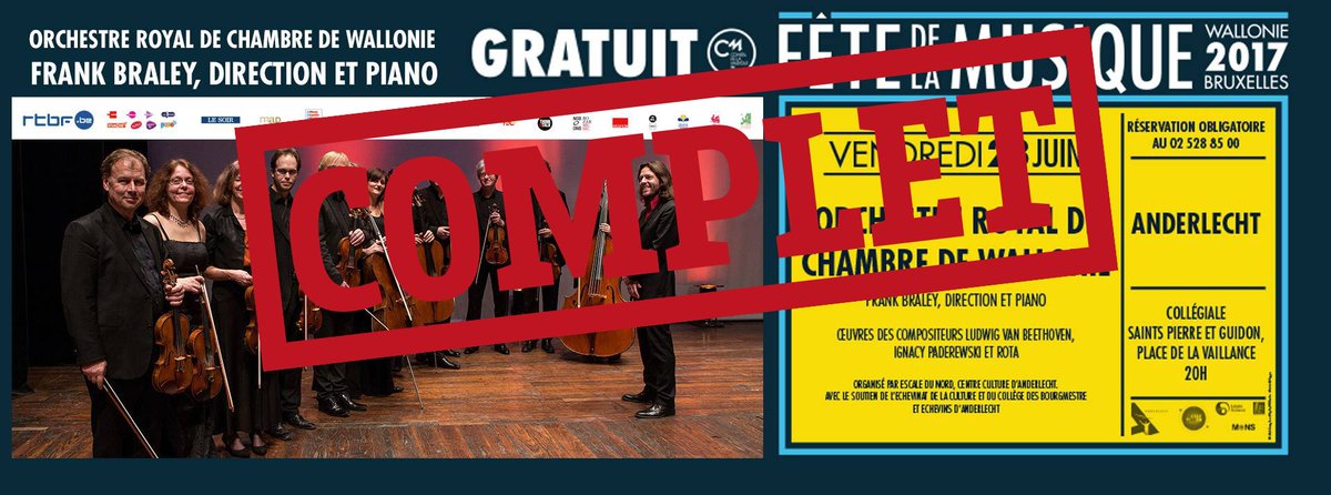 escaledunord's tweet photo. Nous sommes complet pour le concert de l'#ORCW dans le cadre de la fête de la musique. A très bientôt ! #EDN #Anderlecht https://t.co/Pucsg6wzJx