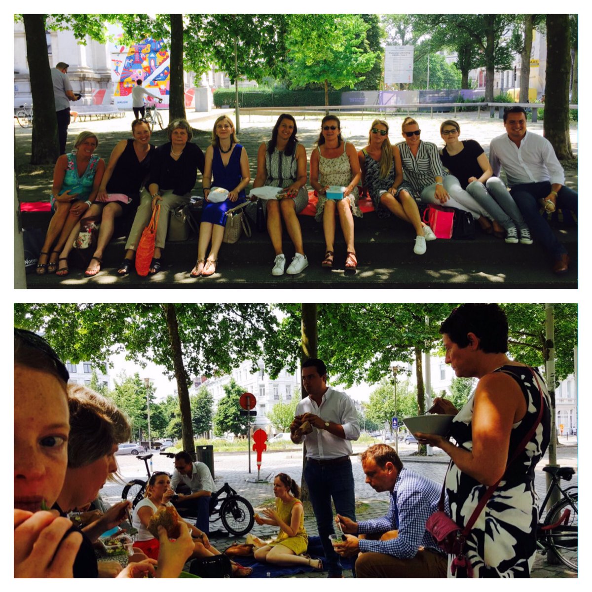 an_lettens's tweet photo. Guerrilla Picknick! What else to do on a sunny thursday?! ☀️☀️☀️ #MooreStephensBE #happyteam https://t.co/841DgBN4uC