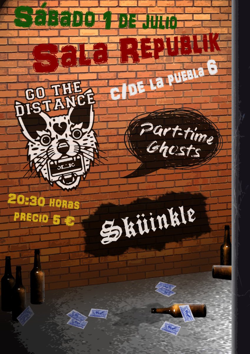 parttimeghosts's tweet photo. Próximo concierto: 1 de Julio, sala Republik, 5 euros con dos grupazos! mucho punk rock, os esperamos a todos allí! \m/ https://t.co/9OgXsQPc3c