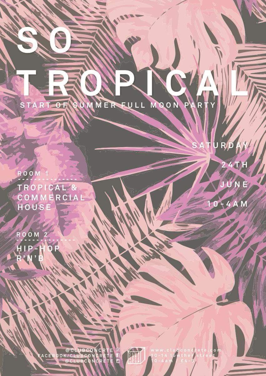 Want Free Entry to #SoTropical this Saturday? Simply Follow us &amp; Retweet this tweet for a chance to win ☀️🌴 #DontforgettheSuncream