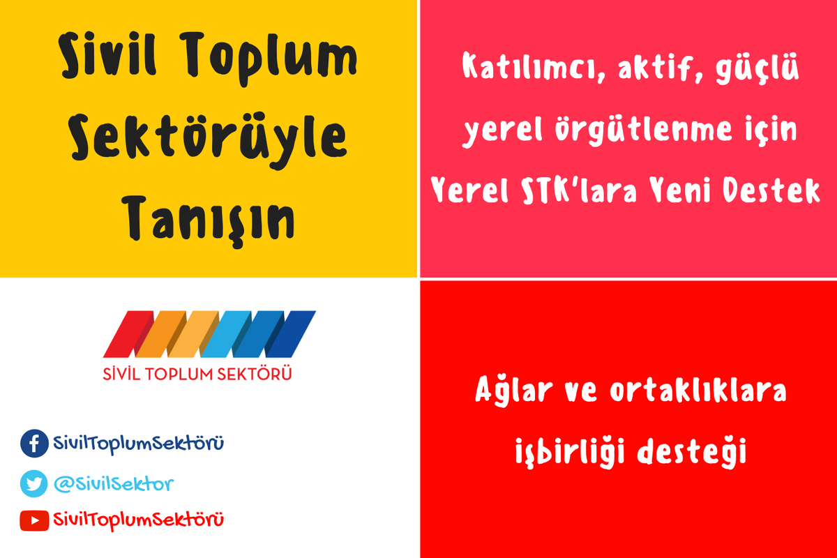 Avrupa Birliği Bakanlığı Yerel STK’lar için yeni Hibe Programı başlattı.
siviltoplumdiyalogu.org/katilimci-akti…