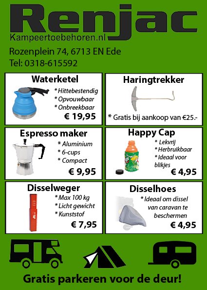 RenjacNL's tweet photo. De zomer is weer begonnen! ☀Zorgeloos op vakantie met onze kampeerartikelen.#kampeeraanbiedingen #bocamp #kamperen #camping #ede #gratis https://t.co/KsE19Saqss