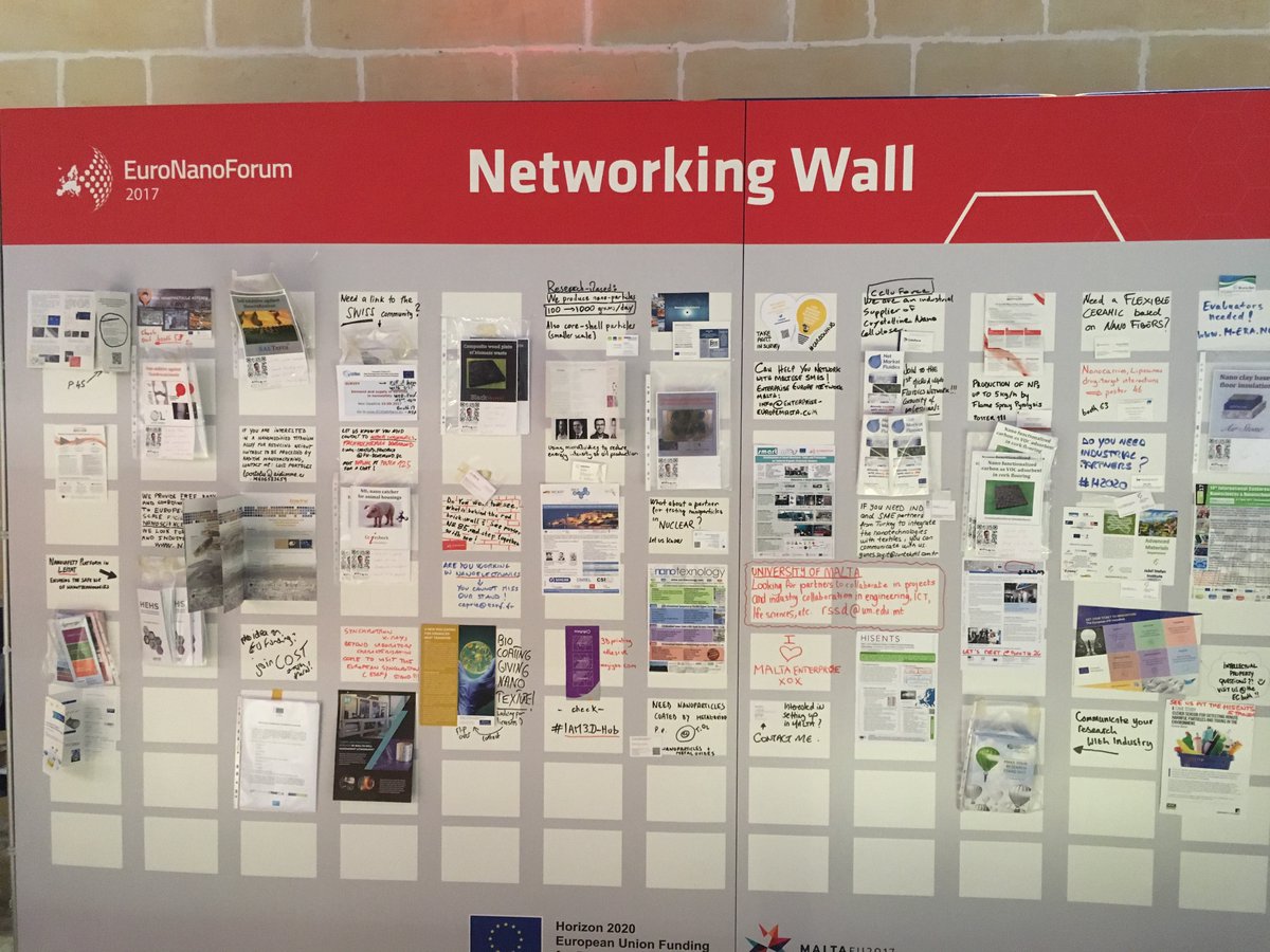 The #ENF_2017 networking wall is almost filled up: let your message and catch up after the event!
