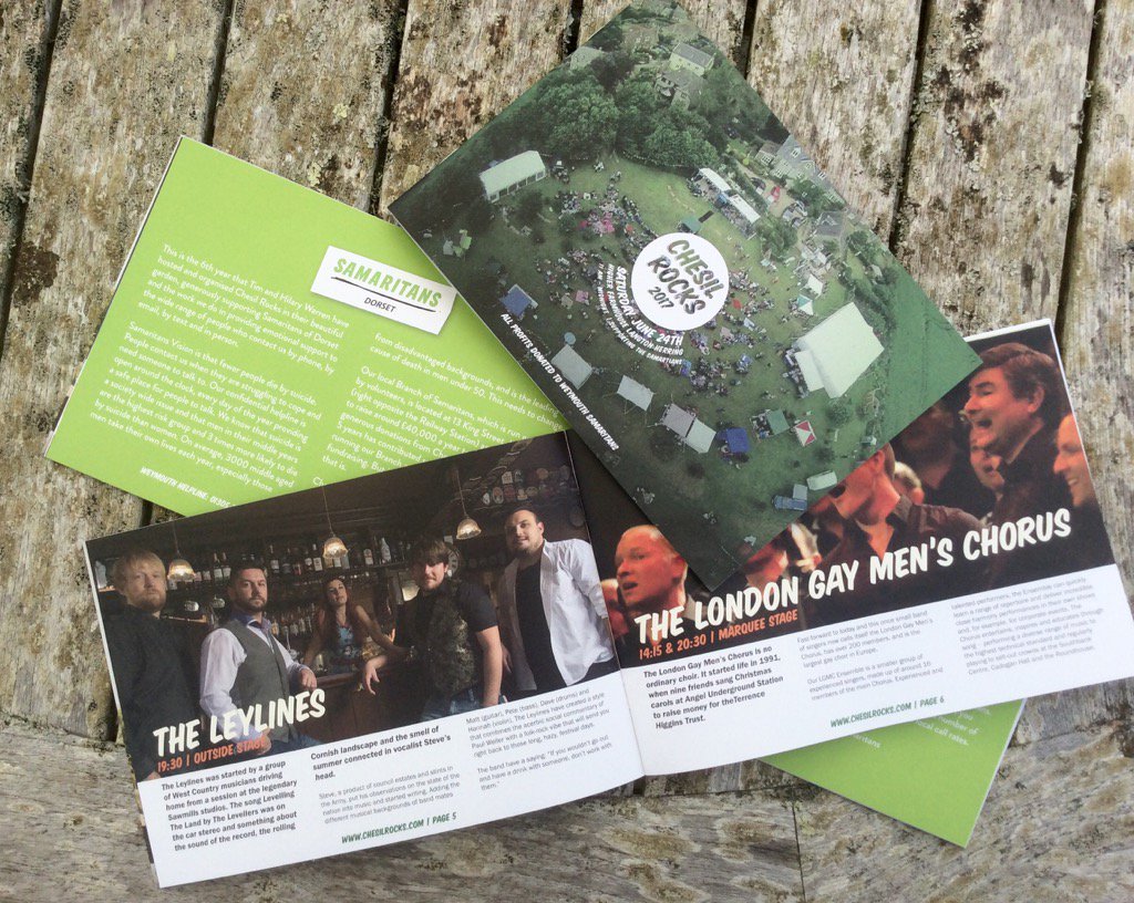 Our lovely programmes have arrived. Thank you so much Sid and Kyle and #studiob #papersmiths #papersid