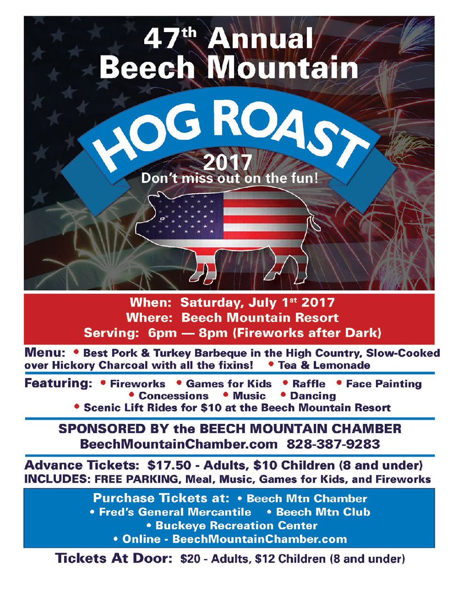 CookingCarolina's tweet photo. @BeechMountainNC - 47th Annual Pig Roast, Beech Mt. Our Pitmaster, John, founder of this event will be there to help the boys sling BBQ. 7.1 https://t.co/SZfnoKdDPn