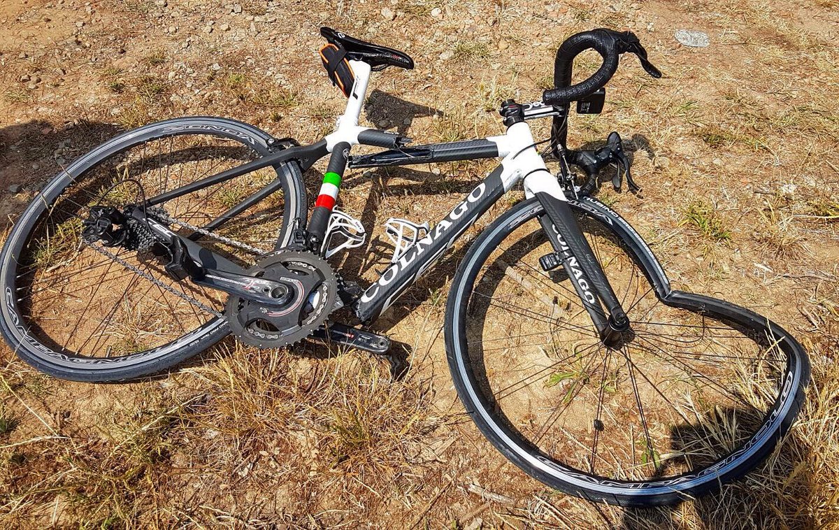 Turns out trucks on the wrong side of the road and bikes don't mix. Unbelievably I'm fine! #bikeawareness #sharetheroad