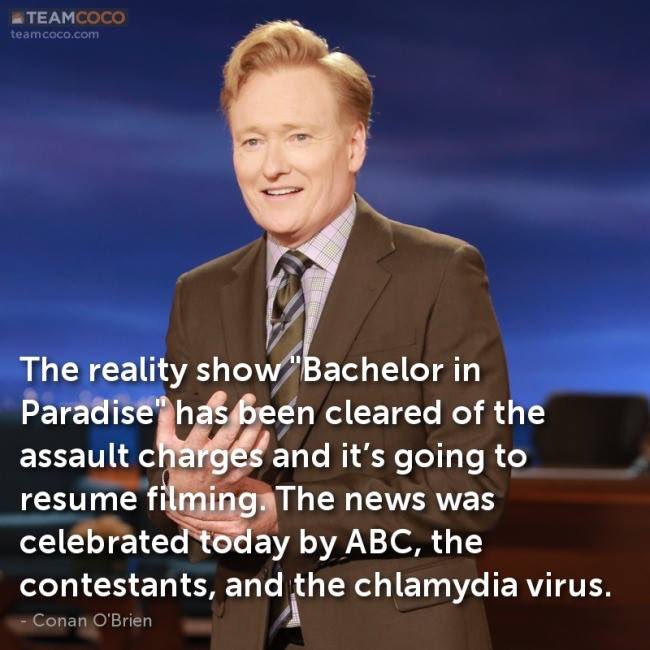 markowenmartin's tweet photo. Sadly, Chlamydia is a bacterium, not a virus. Why not @gilbertjacka, @jennifergardy,or @edyong209 on @ConanOBrien? #WittyPeople #MicrobialPR https://t.co/WPu0T9SjzX