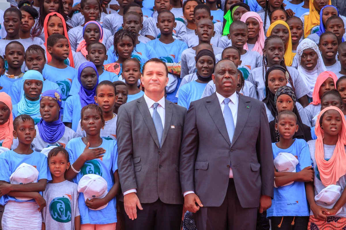 WorldVisionSN's tweet photo. The highest authority of #Senegal , President @Macky_Sall supporting @WorldVisionSN to put an end to child marriage @WorldVisionWARO #ESSME https://t.co/o8LgiYy6NE