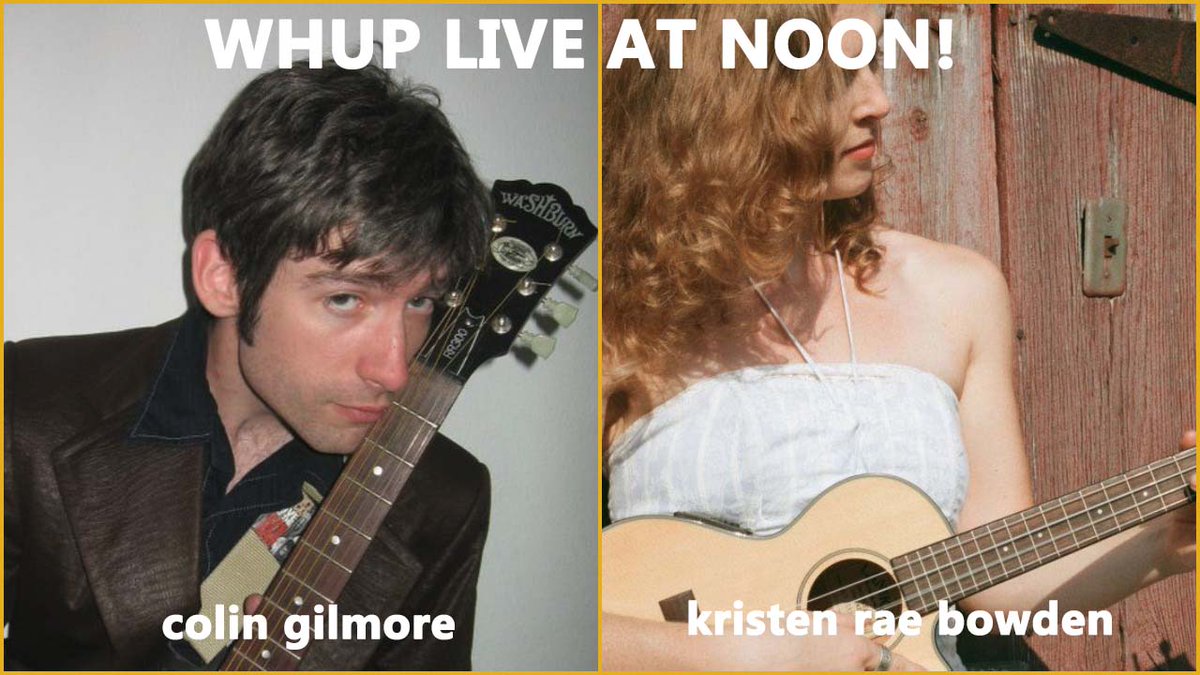 WHUPfm's tweet photo. #WHUPfm live session today at 12 w/ singer-songwriters Colin Gilmore from Texas and Boone, NC native Kristen Rae Bowden! #communityradio https://t.co/tqUlGGp8vd