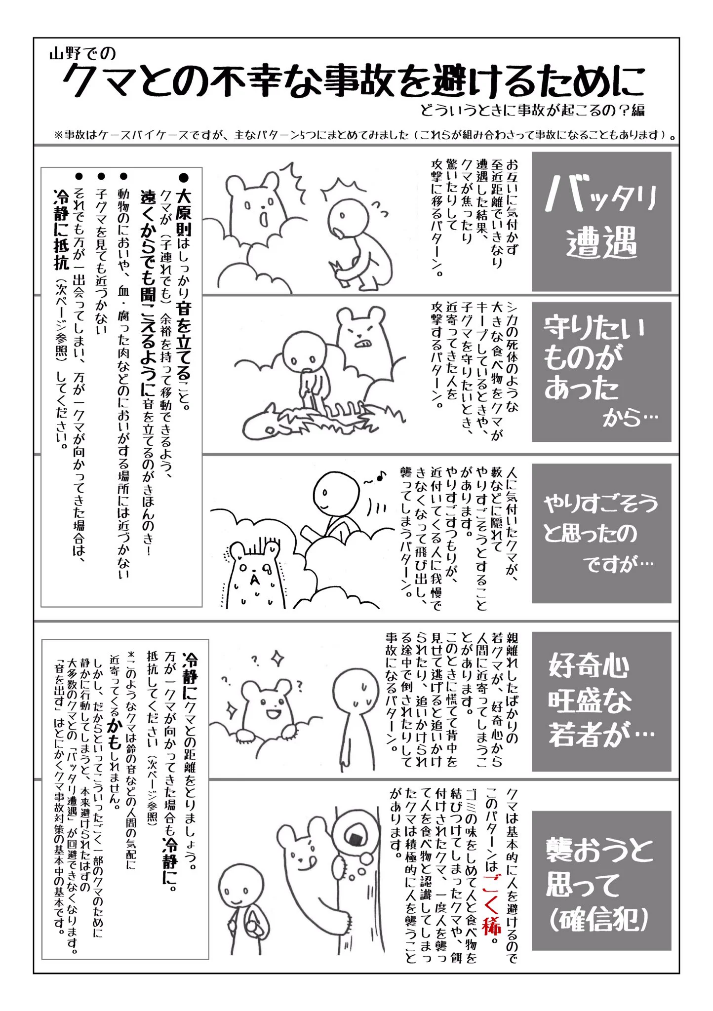 これは知らなかった！森でクマとの事故に合わないために気を付けることがこちら！