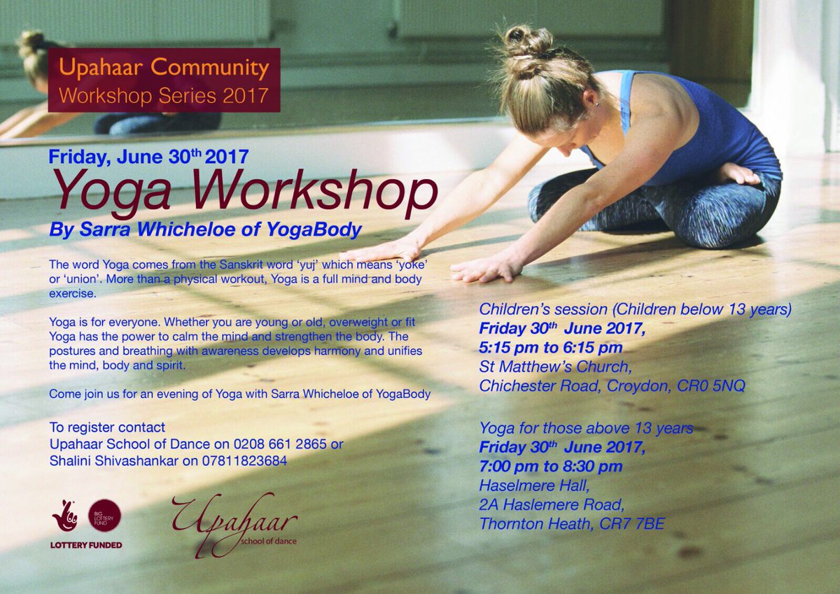 upahaarschool's tweet photo. Upahaar hosts YOGA workshop by Sarra Whichloe on June 30th in Croydon https://t.co/S5FILjvYG1